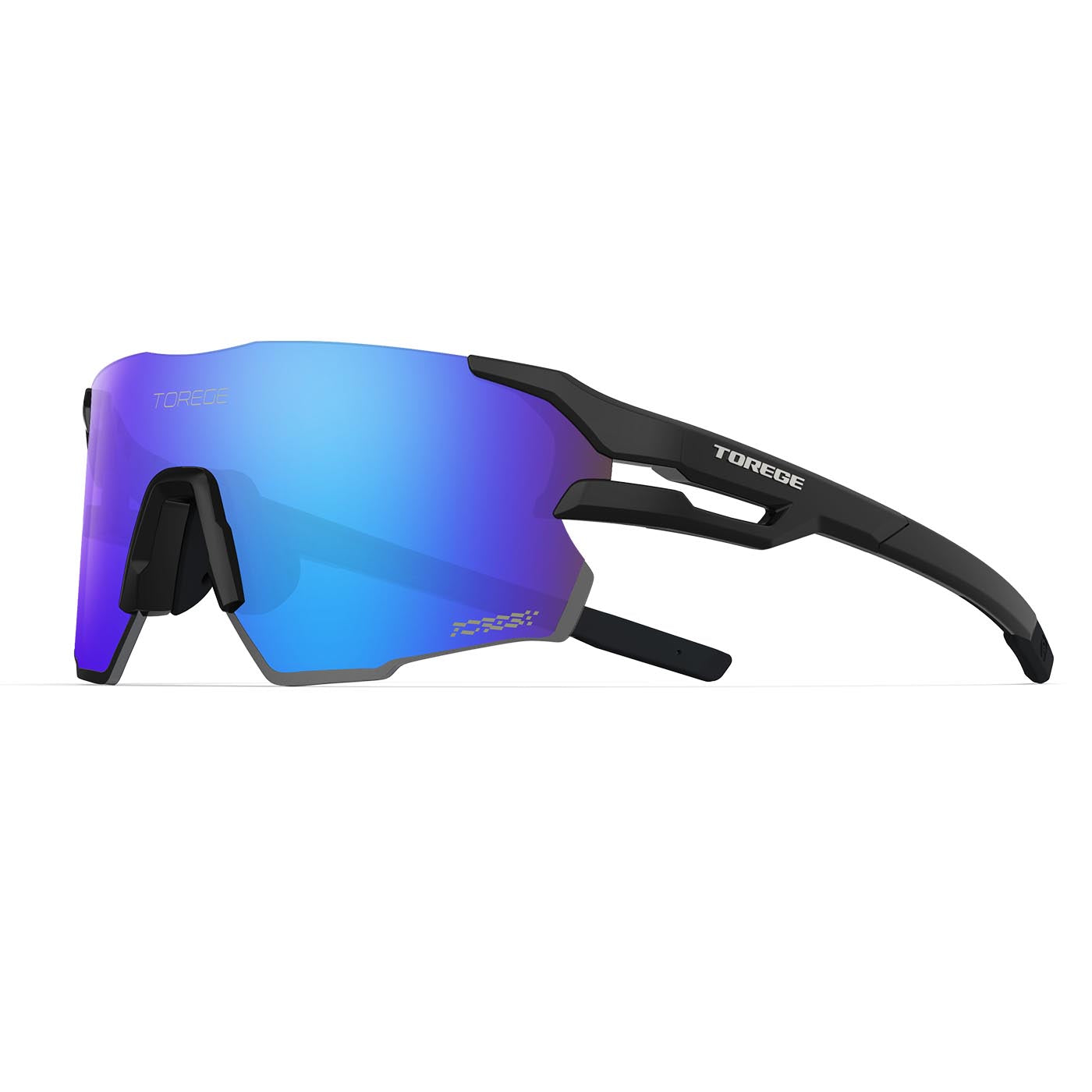 Clarity Ultra Lightweight Sports Sunglasses for Men & Women With Lifetime  Warranty - Ideal for Cycling, Hiking, Fishing, Golf & Running - Black  Wraparound Frame & Toriex Blue Lens Mirror