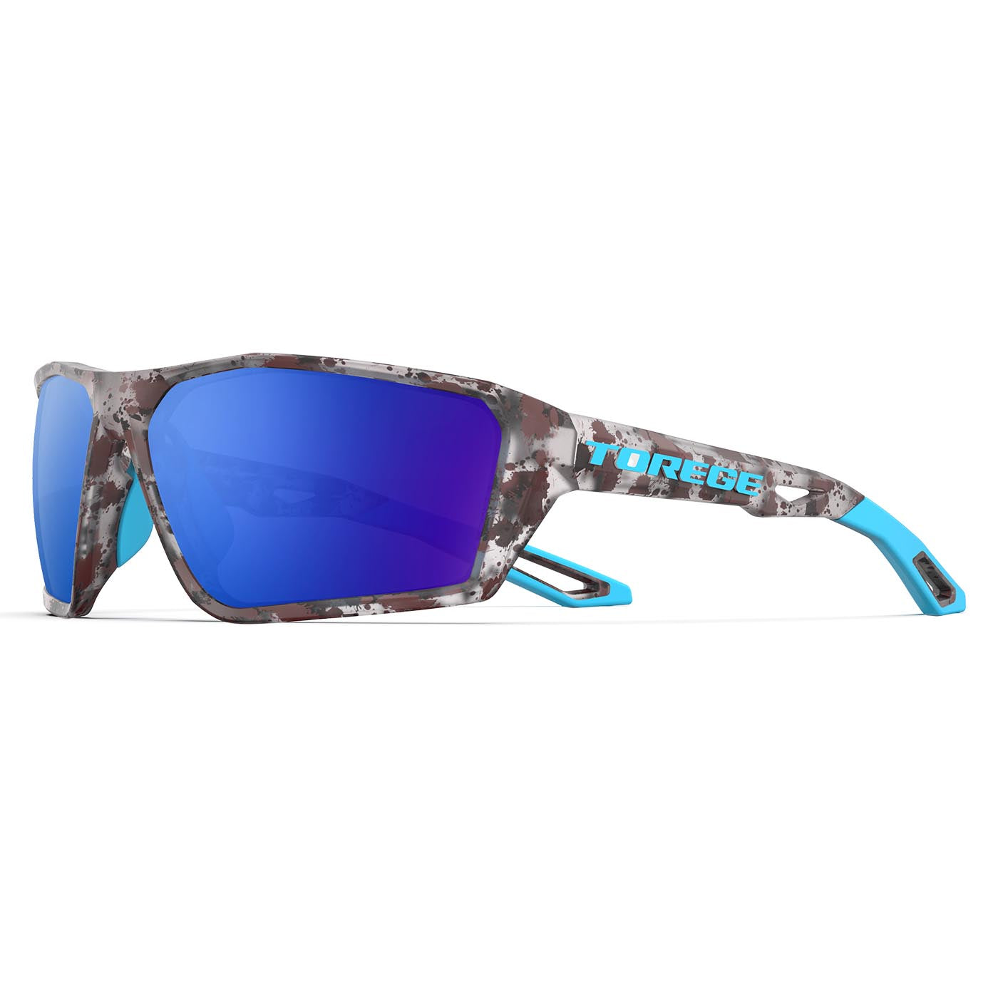 Torege 'Gray Lizard' Sports Polarized Sunglasses for Men & Women - Lifetime Warranty - Versatile Glasses for Cycling, Running, Driving, Fishing