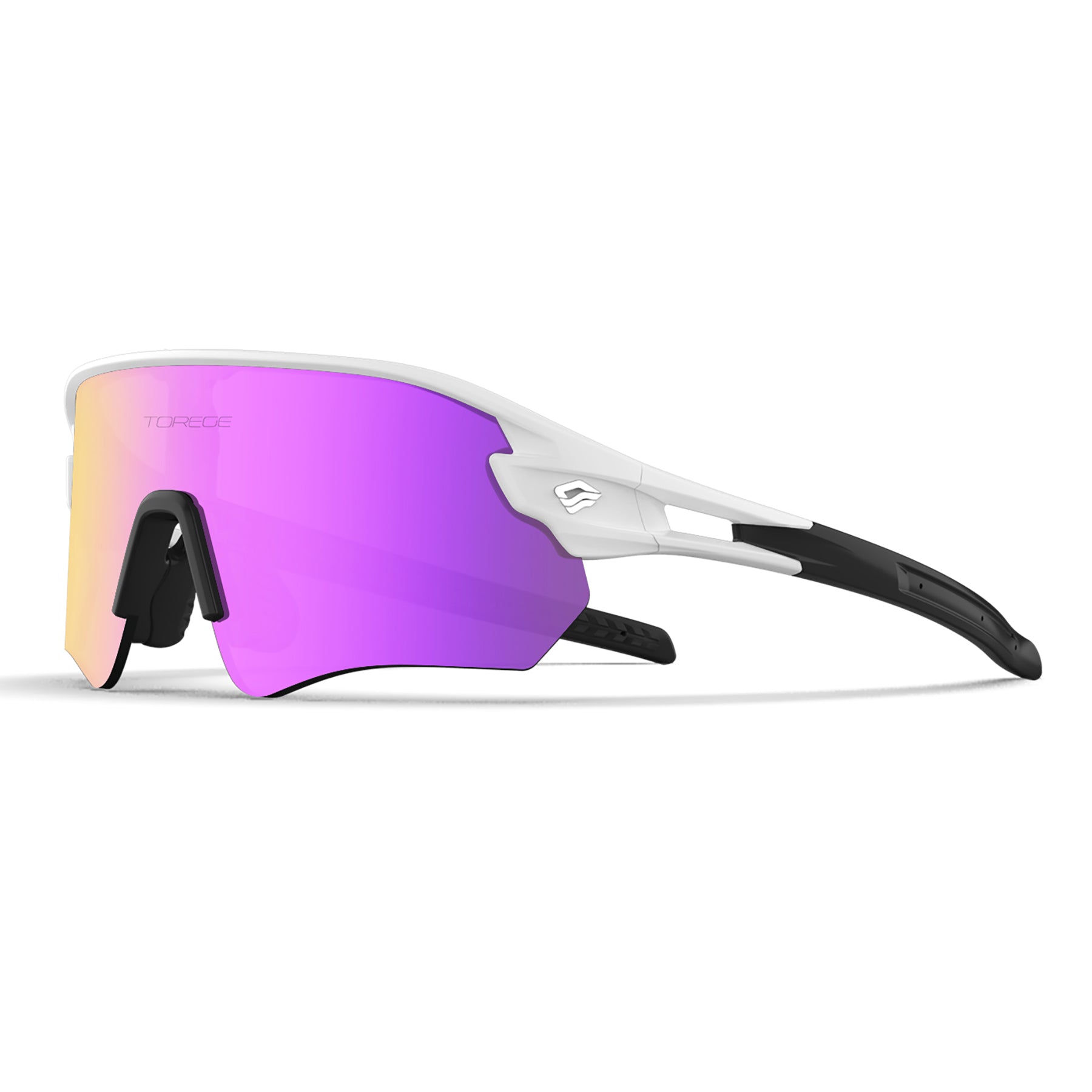 NeonGaze Ultra Lightweight Sports Sunglasses for Men & Women with Lifetime Warranty - Ideal for Cycling, Hiking, Fishing, Golf & Running - White Frame
