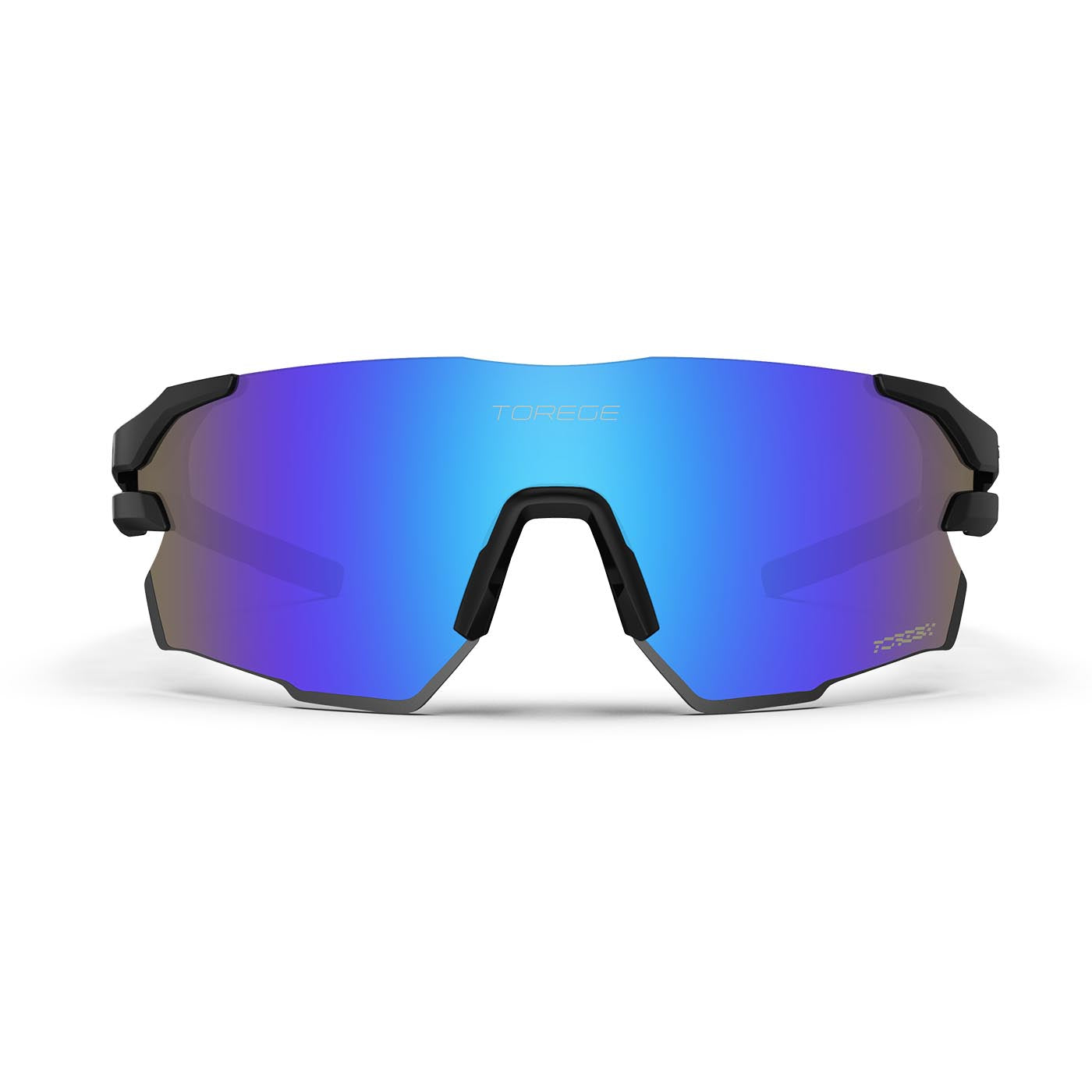 Clarity Sports Sunglasses - Black Frame & Toriex Blue Lens Mirror