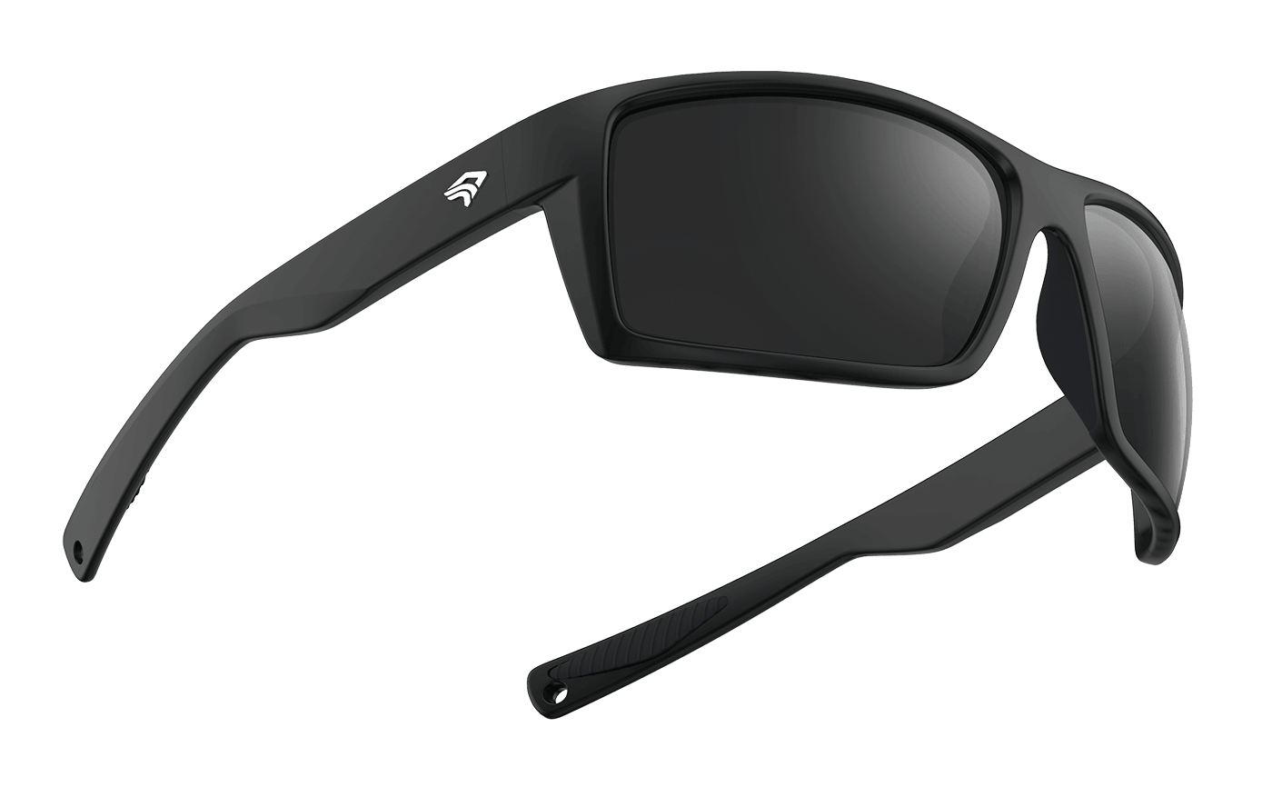 Black Sandstone Polarized Sunglasses - Black Frame & Black Lens - Bottom View