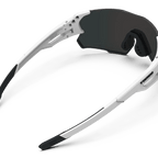 Gaiety Sport Sunglasses -  Matte White Wrap Around Frame & Neon Pink Lens - Sky