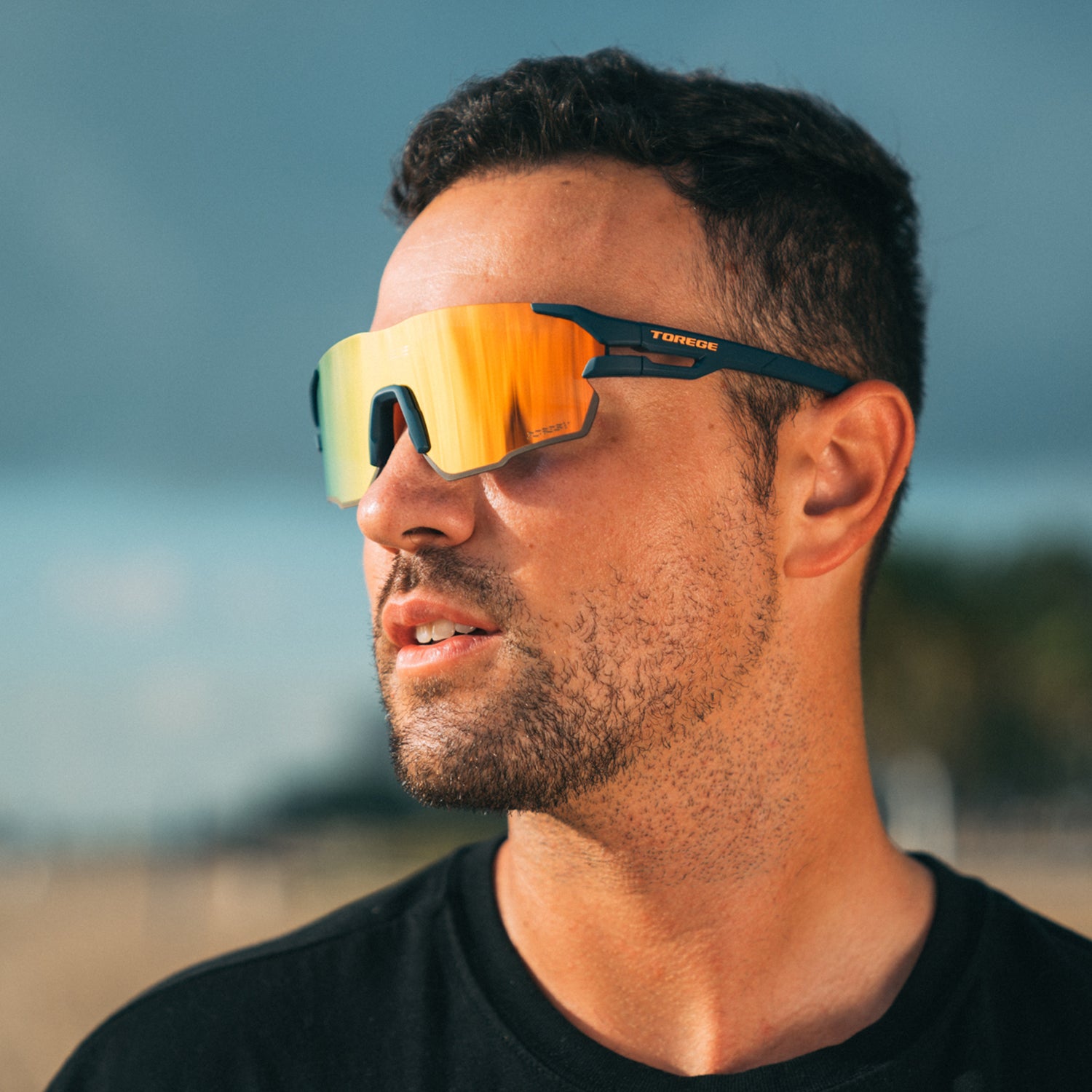 Tempation Ultra Lightweight Wraparound Sport Sunglasses for Active Men and  Women With Lifetime Warranty - Perfect for Cycling, Hiking, Fishing, Golf,  and Running - Matte Blue Frame & Sunlight Orange Lens